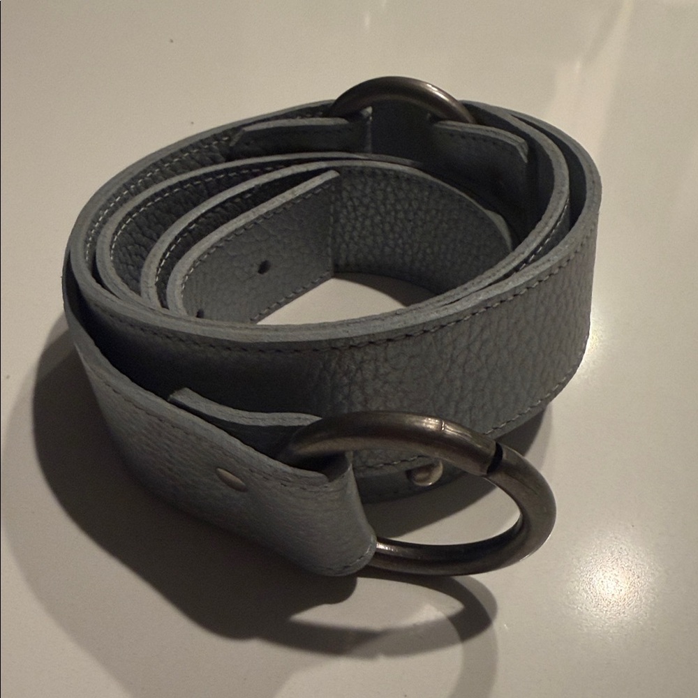 Eileen Fisher Slate Leather Belt